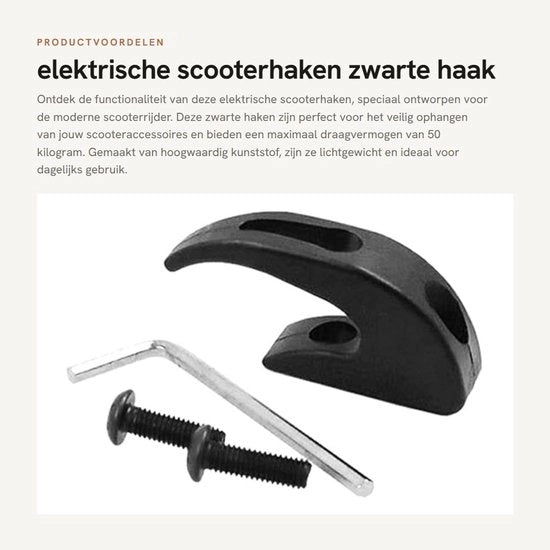 Accessori per scooter - hanger elettrico - colore nero - peso massimo di carico 50 kg - accessori per scooter - ideale per uso quotidiano - facile da installare