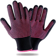 2 Paia di Manopole Resistenti al Calore a Forma di Rosa con Bottoni in Silicone – Professionali per Stilismo Capellino, Tondi e Stilizzatori a Calore