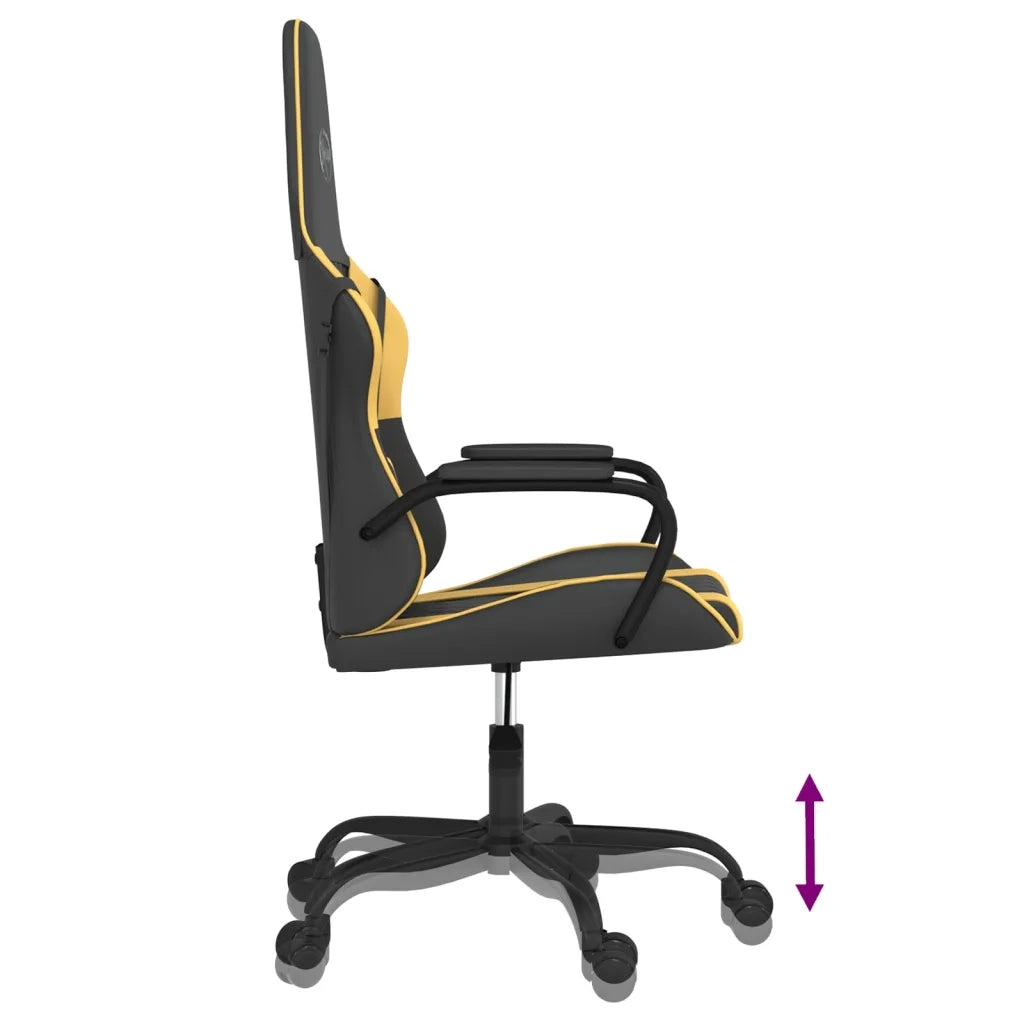 Sedia da Gaming | Sedia da e-sports Nera e Oro in Similpelle
