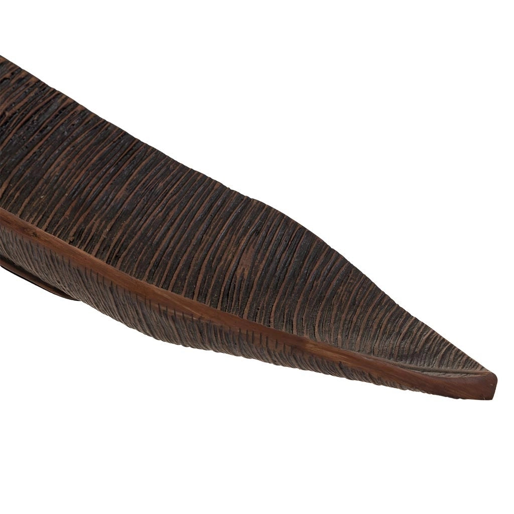 Centrotavola in poliresina marrone 63x7,5x15h cm