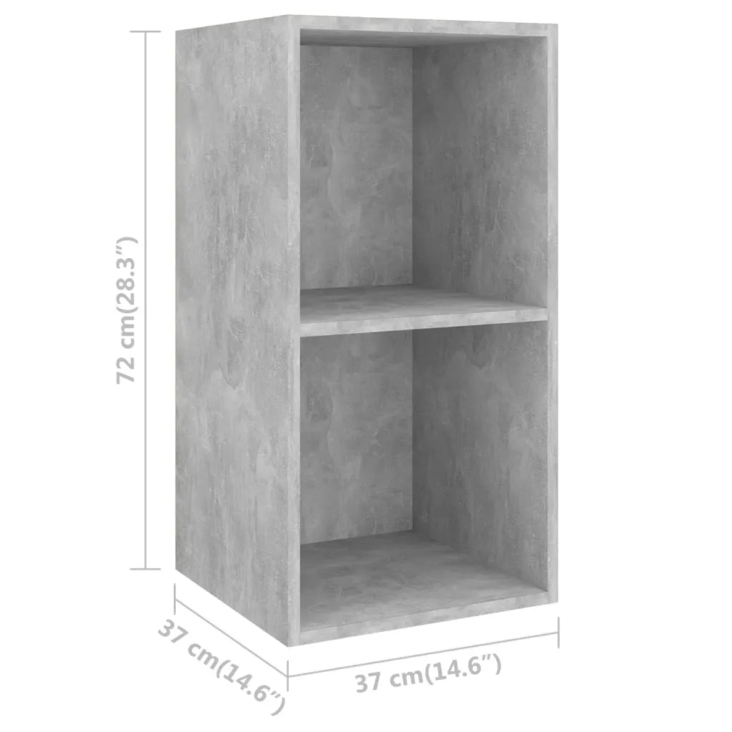 Set di Mobili Porta TV 4 pz Grigio Cemento in Legno Multistrato 3079821