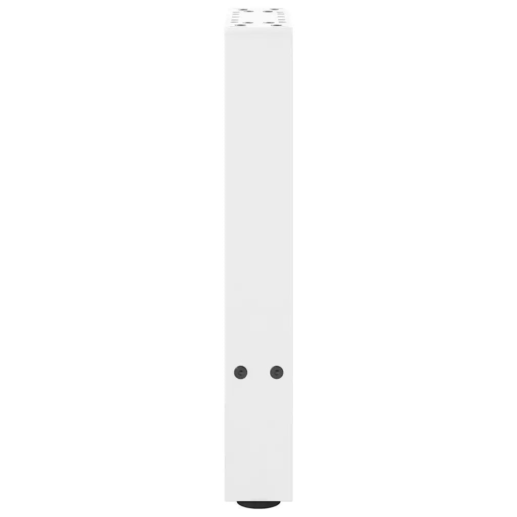 Gambe per Tavolino da Caff¨¨ Bianche 2 pz-Set di 2 Gamba per Tavolo 28x(42-43) cm Acciaio