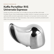 Portafiltro 58mm - Acciaio Inossidabile - Divertitore per Caffè - Bocchetta Universale - Flusso di Caffè Migliorato - Adatto per Macchine per Espresso - Caffettiera