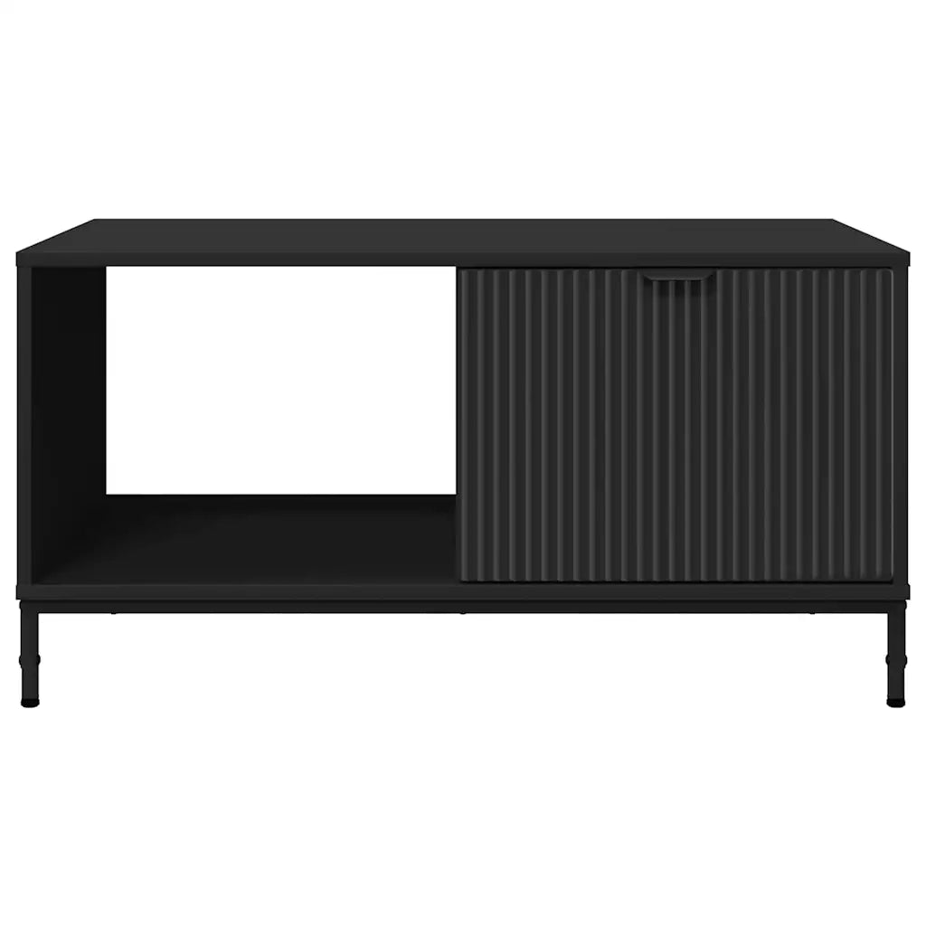 Tavolino da Salotto-Tavolino da soggiorno-Tavolo Nero 90 x 49 x 46 cm Legno multistrato