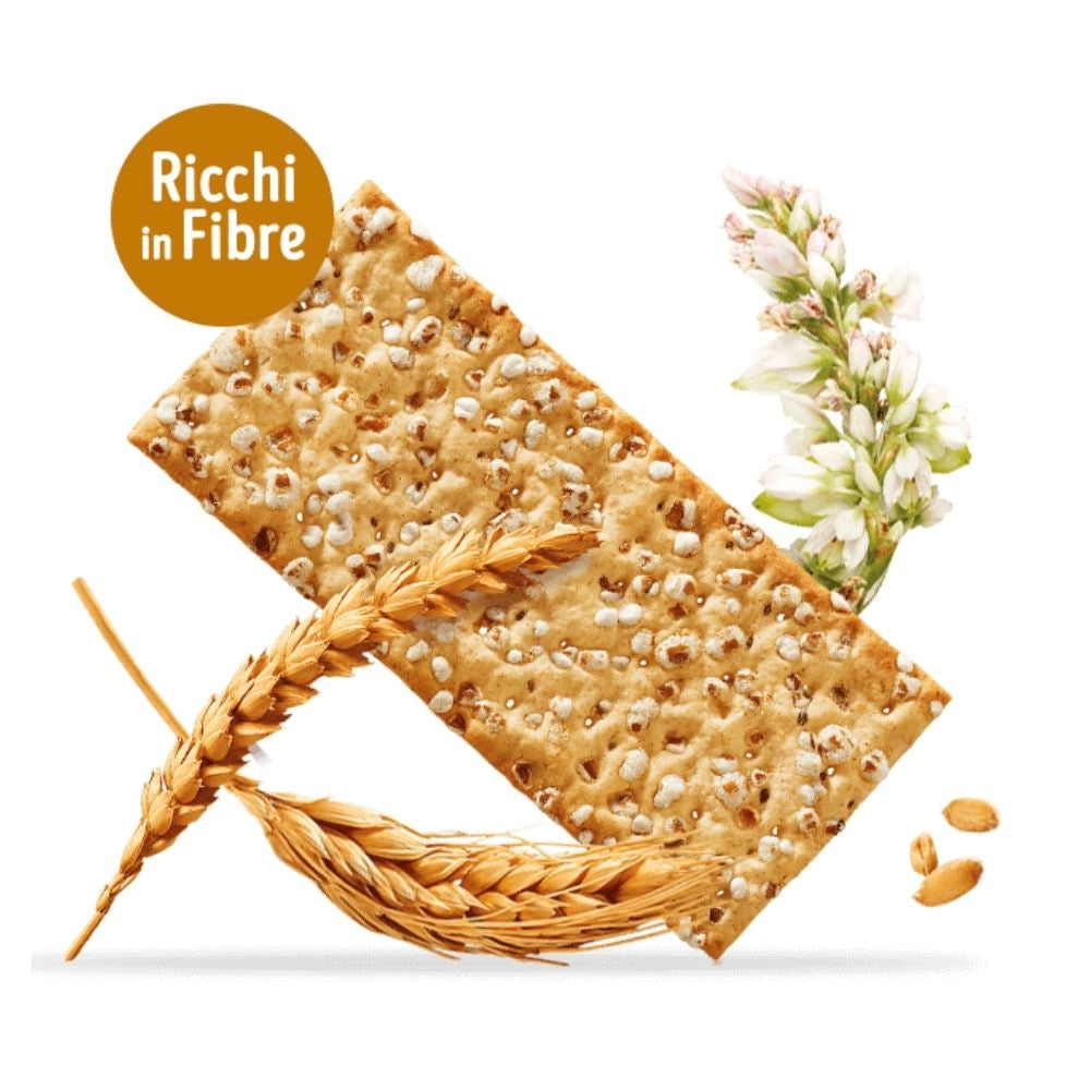 Misura multigrain crackers ai cereali soffiati in confezione da 350 grammi con 10 monopozioni