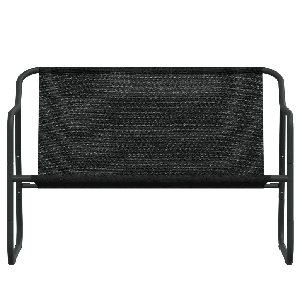 Panca da Giardino 2 Posti con Cuscino Antracite in Acciaio 364106