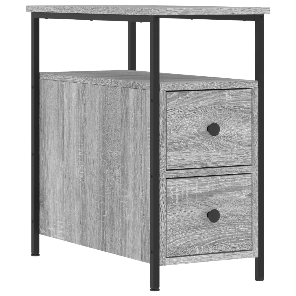 Comodini 2 pz-Set di 2 Tavolino da notte Grigio Sonoma 30x60x60 cm in Legno Multistrato 485257