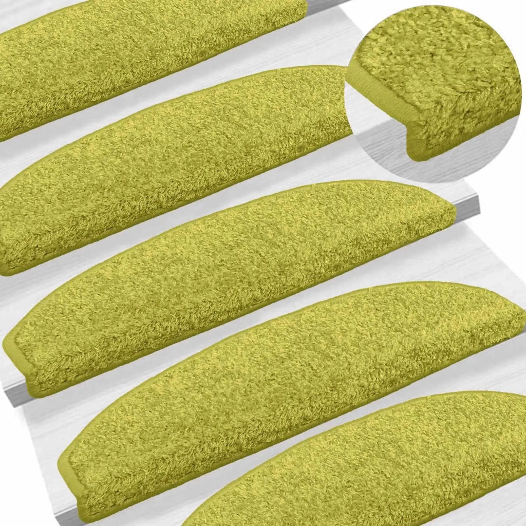 Tappetini per scale autoadesivi 15 pcs Verde 80 x 24,5 x 3,5 cm 42038662