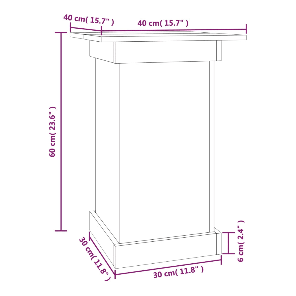 Portafiori 40x40x60 cm in Legno Massello di Pino 823629