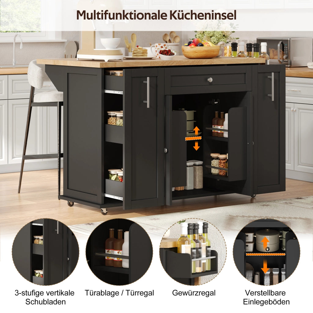 Mobile da cucina con cassetti ¨C Minimal ¨C Effetto legno, 120¡Á45¡Á87cm