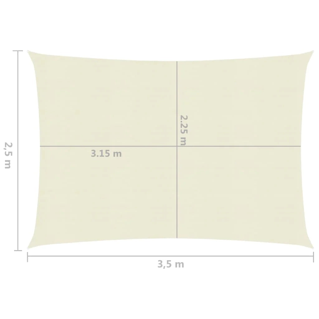 Vela ombreggiante 160 g/m² crema 2,5 x 3,5 m HDPE 02_0009066