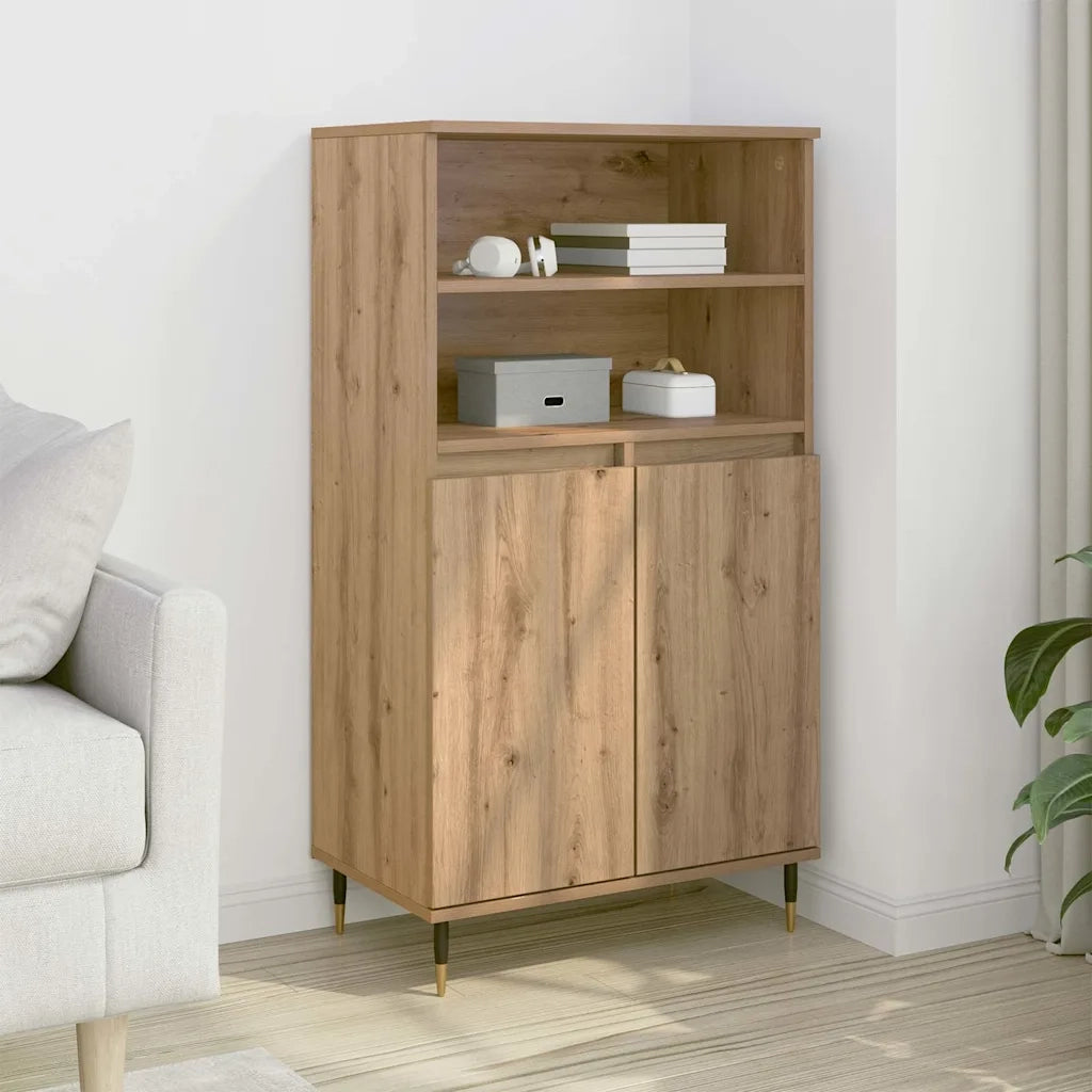 Credenza-Buffet-Armadio da cucina Rovere Artigianale 60x36x110 cm in Legno Multistrato 357897