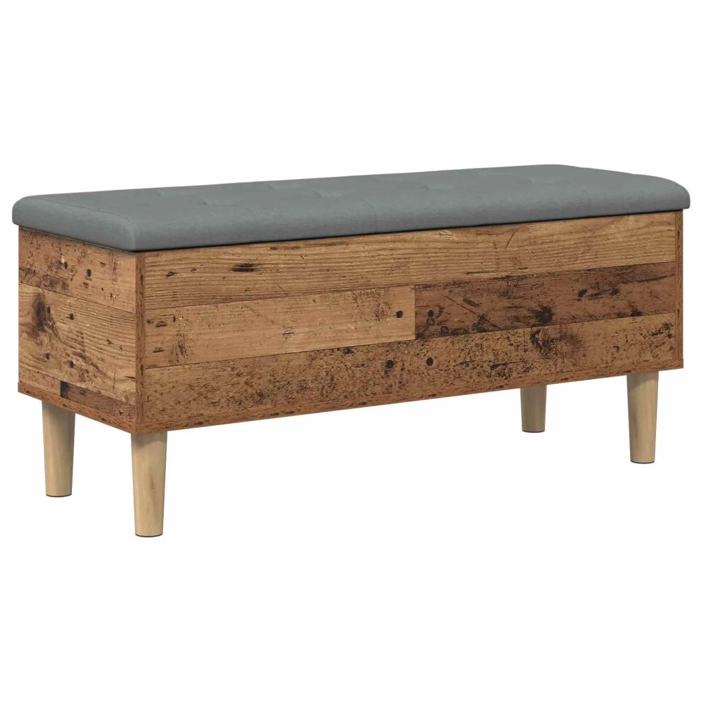 Panchina con Cuscino Legno antico 102 x 42 x 46 cm 8017749