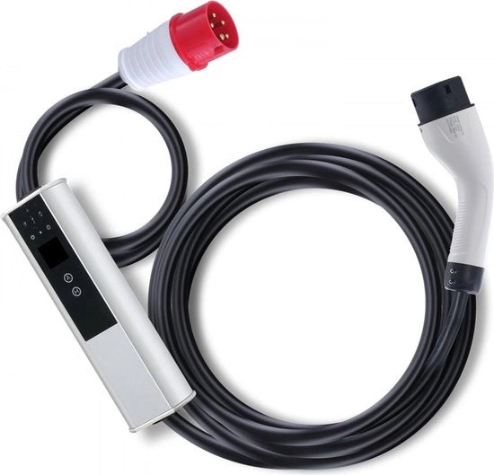 Cavo di ricarica EV tipo 2 16A 3,68/11 kW - 7,5m - Ricarica con adattamento di corrente
