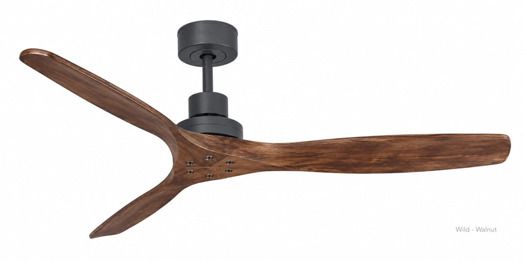 Ventilatore da soffitto KAUAI grafite wild-walnut 132 cm legno naturale con telecomando