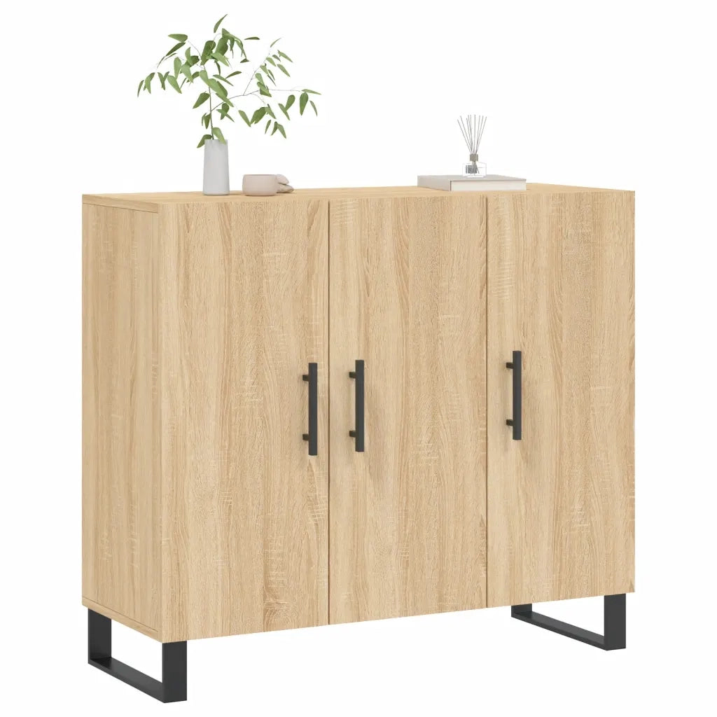 Credenza | Madia | Buffet da pranzo | Armadio da pranzo Rovere Sonoma 90x34x80 cm in Legno Multistrato