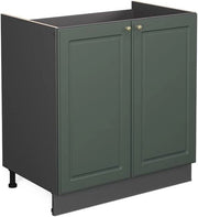 Mobile lavello cucina Fame-Line, Verde-oro Country House, 80 cm senza piano di lavoro, per la combinazione con altri moduli della serie Fame-Line