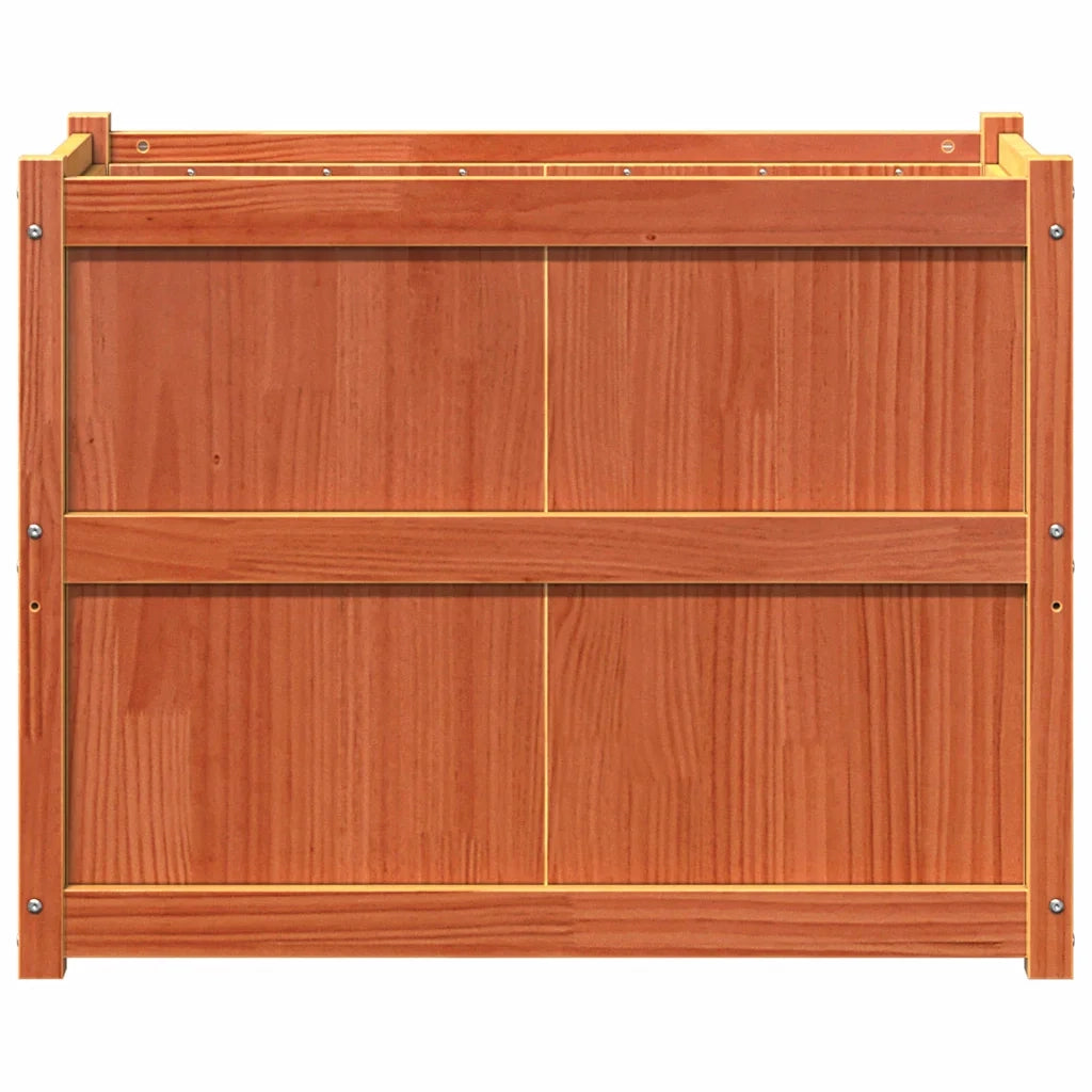 Fioriera Giardino-Vaso da Esterno-Contenitore per Piante Marrone Cera 90x50x70 cm Legno Massello Pino