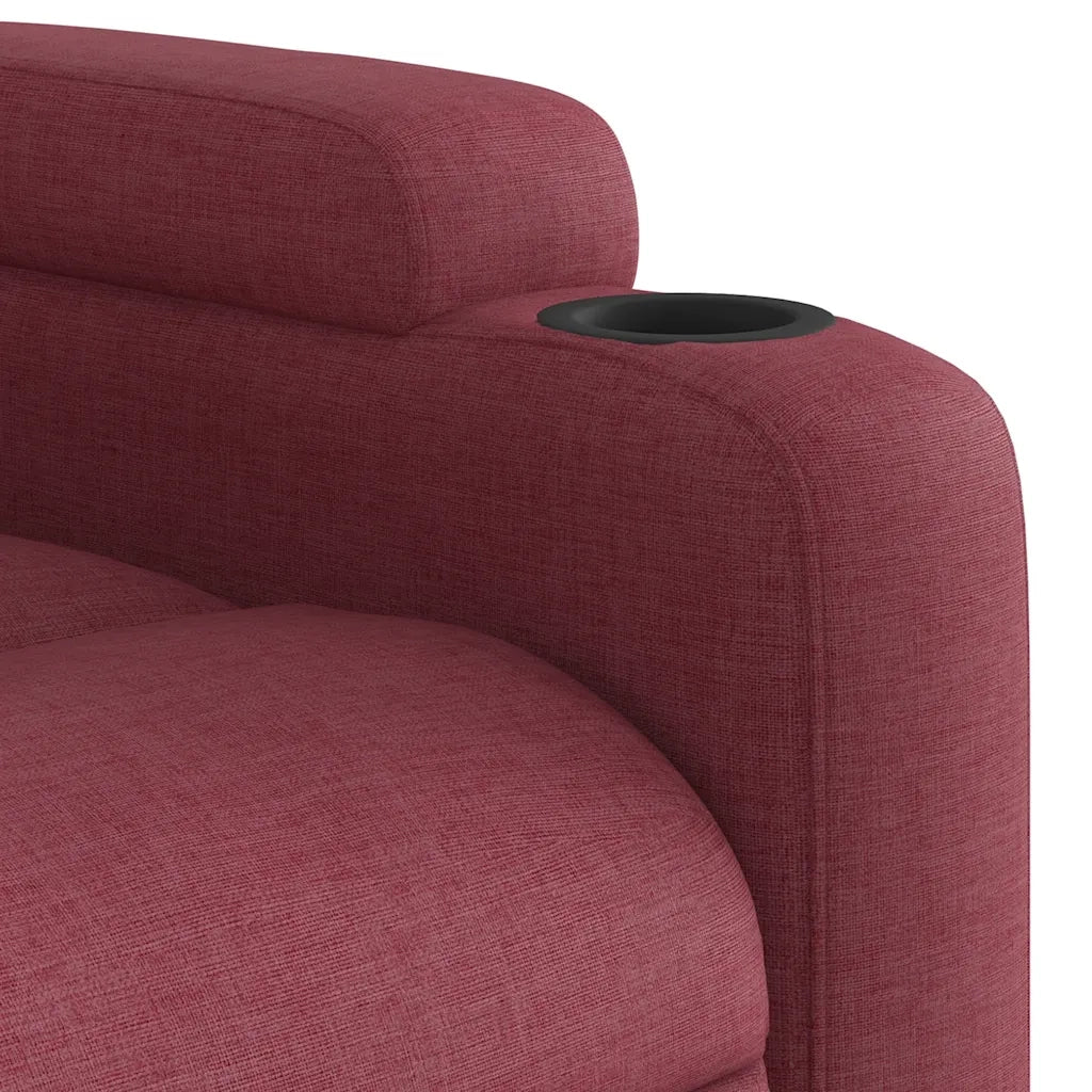 Divano Sedia-Poltrona Reclinabile in Tessuto Rosso Vino 828165