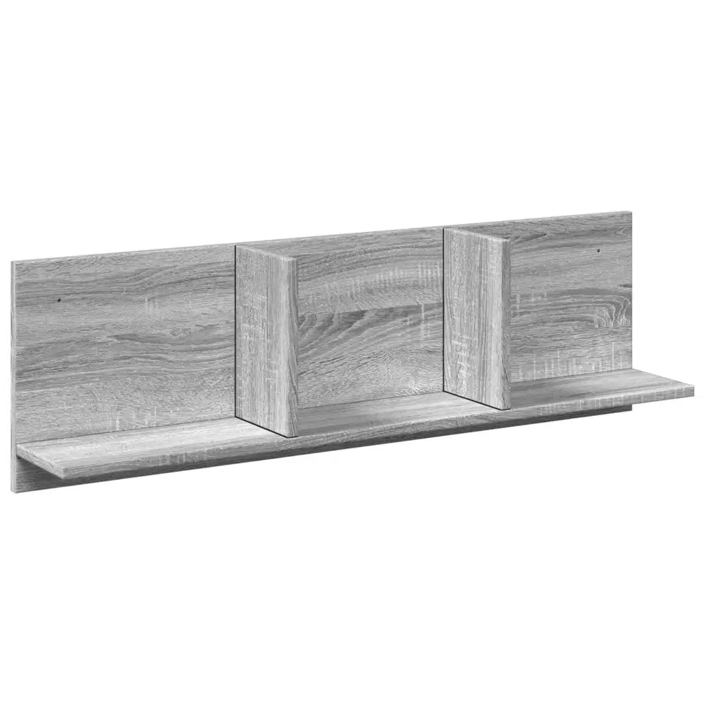 vidaXL Mobile a Parete 100x16,5x30 cm Grigio Sonoma in Truciolato