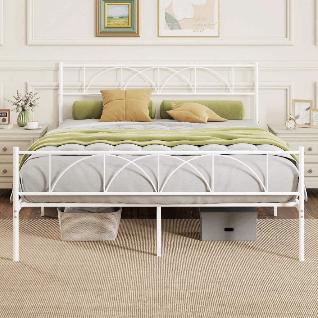 Letto contenitore con testiera in metallo ¨C Minimal ¨C Grigio 160x200 cm