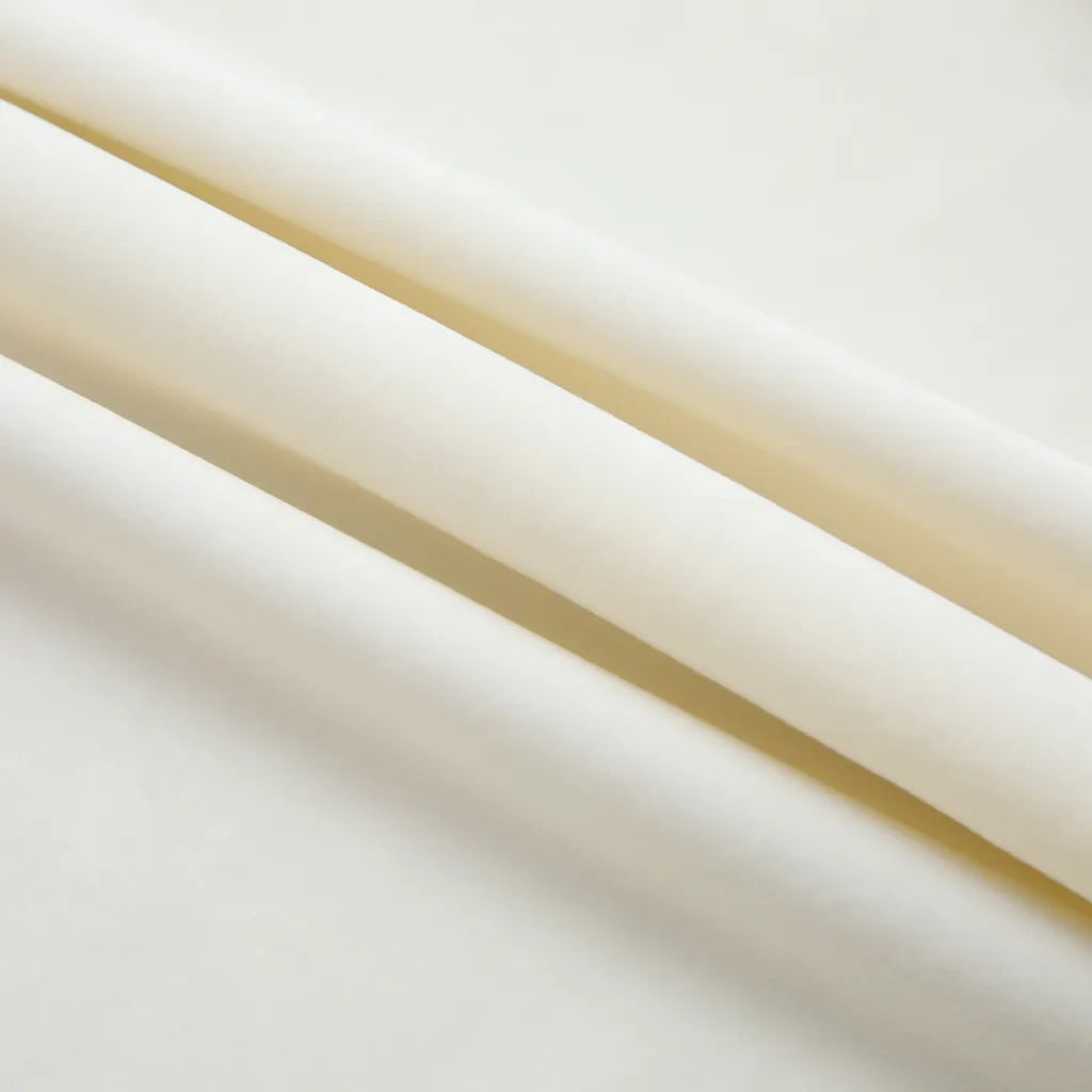 Tende Oscuranti con Ganci 2 pz Crema in Velluto 140x175 cm 134516