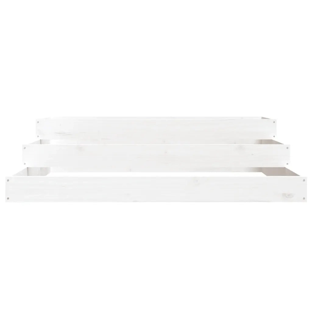Fioriera Bianca 107x107x27 cm in Legno Massello di Pino 823914