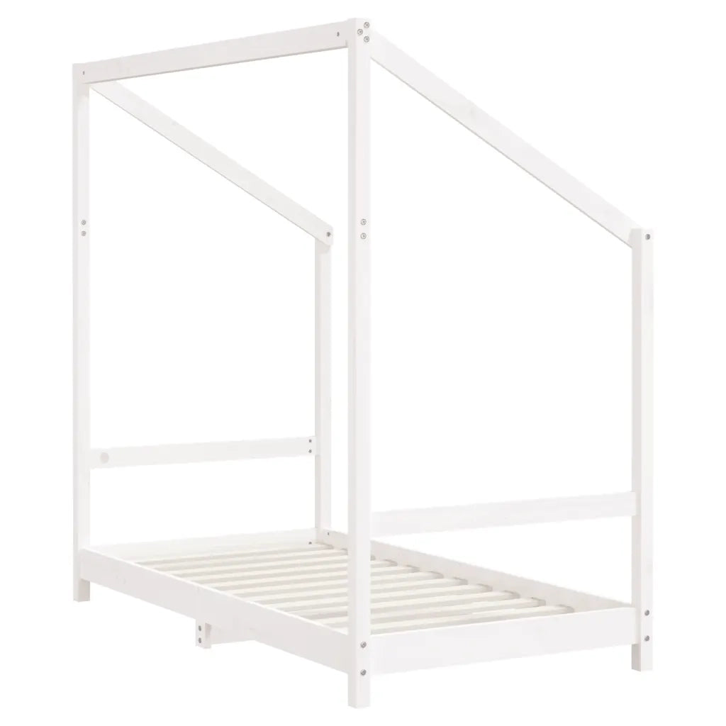 Giroletto per Bambini | Letto Infantile | Lettino Bianco 80x160cm in Legno Massello di Pino