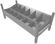 Cassettiera doppia zincata a 12 scomparti cm. 120x50