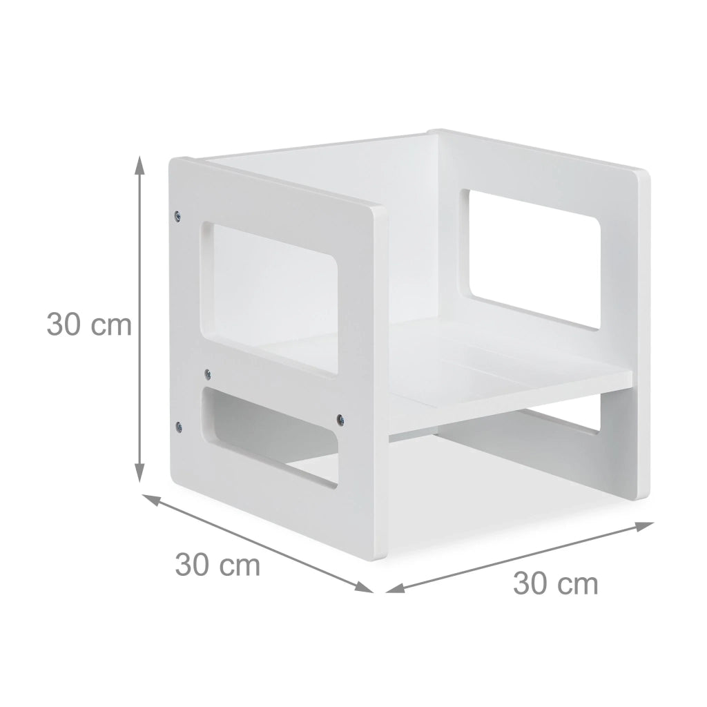 Set di 2 sgabelli reversibili multifunzionali evolutivi 42 x 30 x 30 cm in plastica bianca 13_0017514