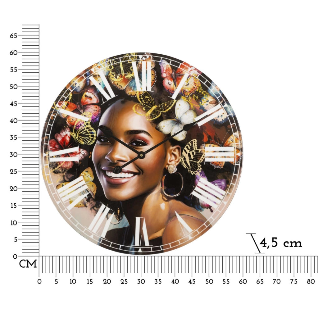 Orologio da Parete Africa 3, Multicolore, MDF, 60x4,5x60 cm