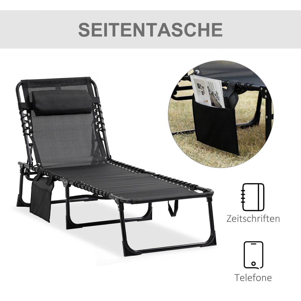 Poltrona reclinabile ¨C zephmum ¨C Tessuto, Nera, 120 kg