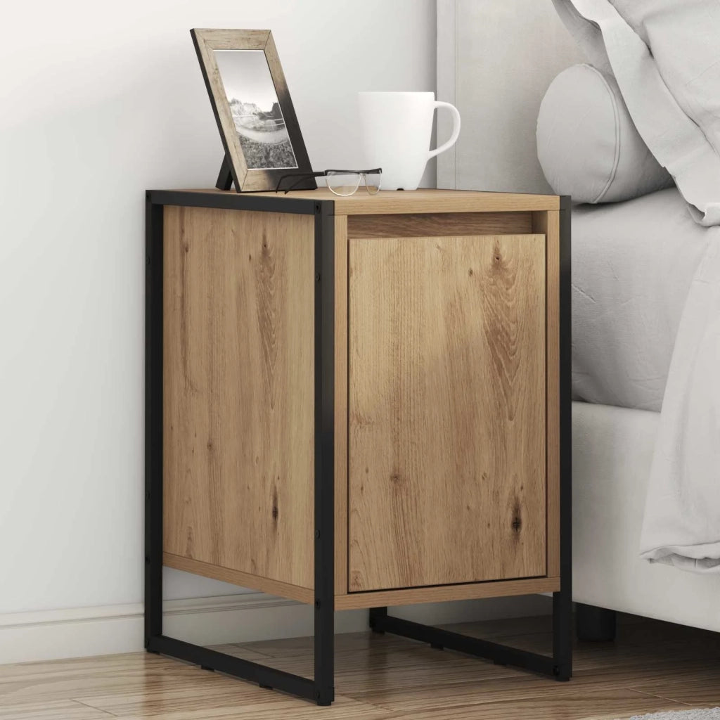 Comodino-Tavolino da notte Rovere Artigianale 39,5 x 30 x 50 cm Legno multistrato 362564