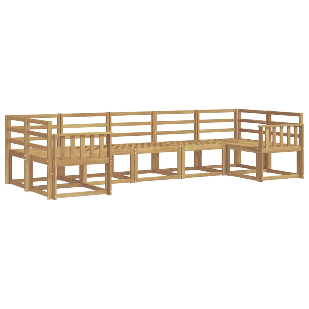 Set di divani da esterno 7 pcs Bianco Legno di Acacia Massello 3388148