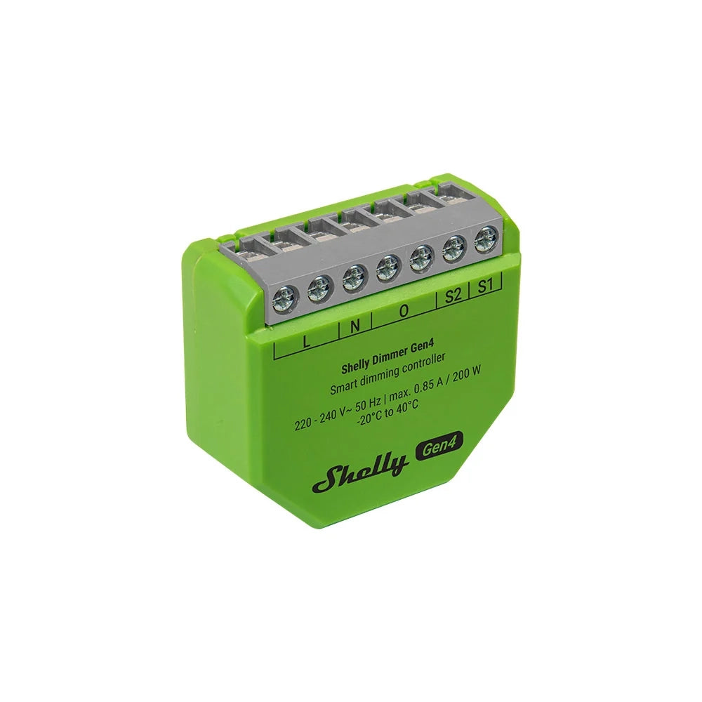 SHELLY - Shelly Dimmer Gen4 - dimmer luci LED con o senza neutro Wi-Fi