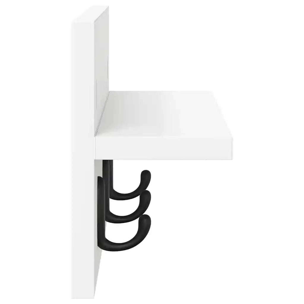 Appendiabiti a muro Bianco 40 x 10,5 x 18 cm Legno multistrato 874379