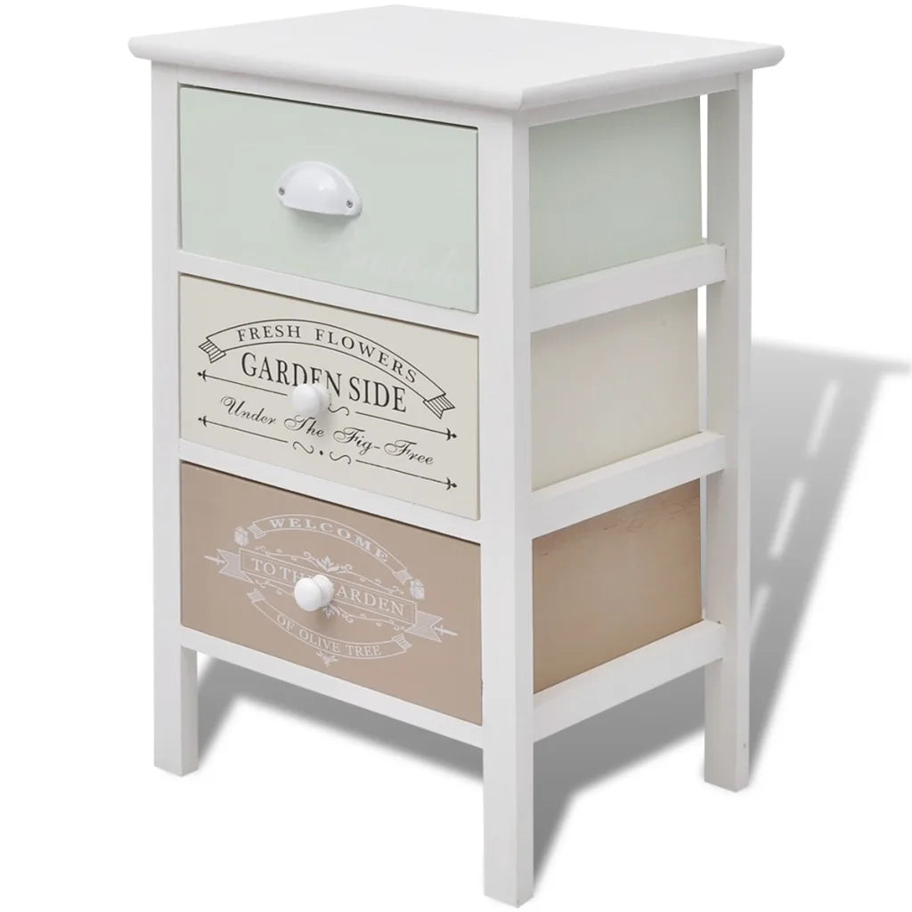 Mobile in Stile Francese con 3 Cassetti in Legno 242876