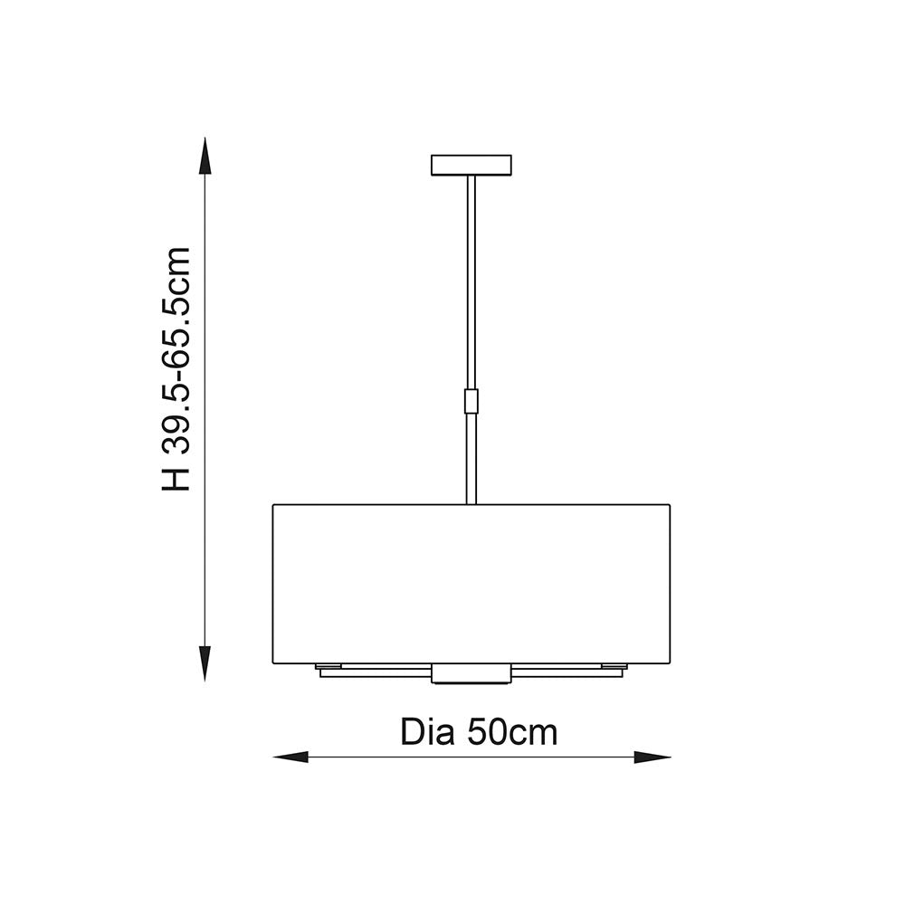 Lampadario Daley Endon 3 luci nichel opaco E14 bianco