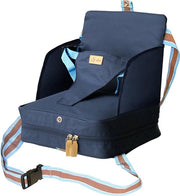 Sedile per bambini gonfiabile con lamine laterali elevate - Elevazione del sedile flessibile per uso domestico e fuori casa - Blu