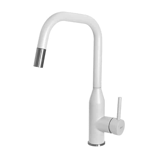 Rubinetto Miscelatore Cucina Elleci Dora Plus Granitek Bianco MGKDRP68