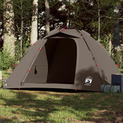 Tenda da Pesca 4 Persone-Tenda da campeggio Marrone a Rilascio Rapido 795682