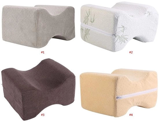 Cuscino per il ginocchio da utilizzare a letto - Progettazione ergonomico - Cuscino per il lato per sonni laterali - Alleviamento del dolore per l'ischias - Schiuma di memoria - Copertura lavabile con chiusura a zip