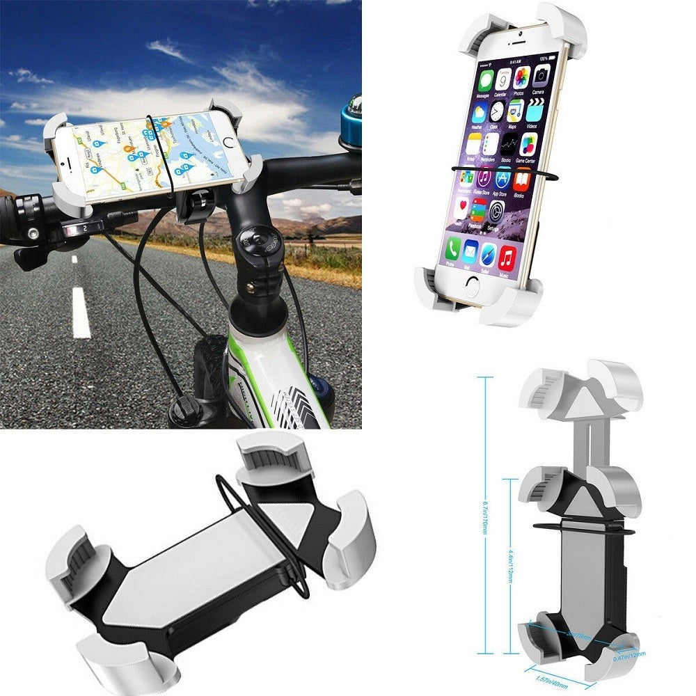 Trade Shop - Porta Cellulare Per Bicicletta Manubrio Supporto Smartphone Rotante 360° Max 5,5" -