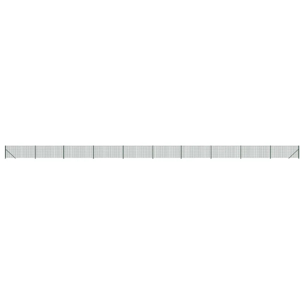 Recinzione Metallica con Flangia Verde 1,1x25 m