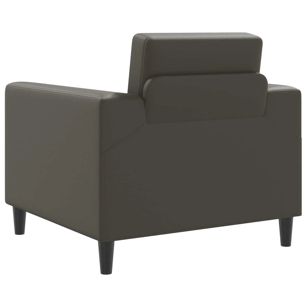 Poltrona-Divano Sedia-Poltroncina Grigio Similpelle
