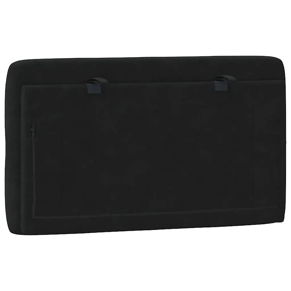 Cuscino Testiera-Cuscino per Testiera Nero 80 cm in Velluto