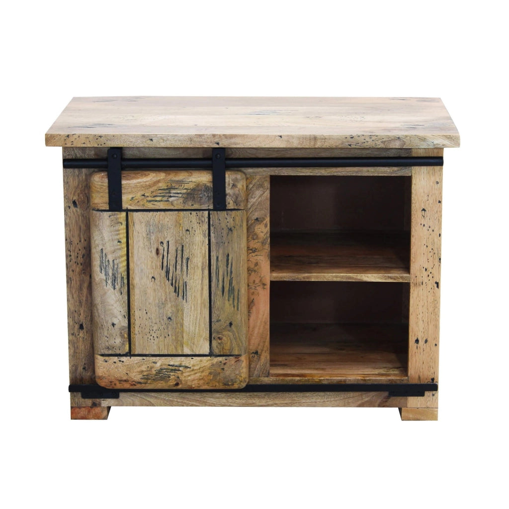 Porta tv per soggiorno Industrial in Legno cm 80x45x60 - RICK