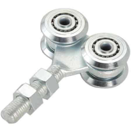 CARRELLO PER PORTONI SCORREVOLI A 4 CUSCINETTI Ø 44 mm - M12