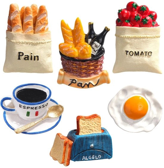 Magnetizzatori per frigorifero, 6 pezzi, magnetizzatori per frigorifero 3D, magnetizzatori per frigorifero per bambini, per lezioni di whiteboard a casa o in classe