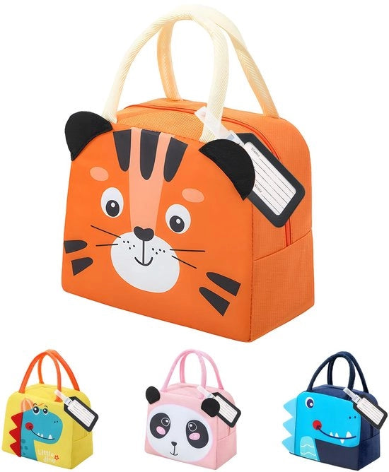 Borsa per bambini, 5L mini borsa, piccola borsa per bambini, mini borsa per bambini, piccola borsa, borse cartoon per pranzo, borsa pranzo per bambini (3D tigre)